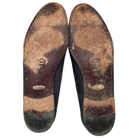 Vintage Exotic Lizard Men\'s 16 David Eden Italy Black Suede Dress Shoes Loafers main image 10